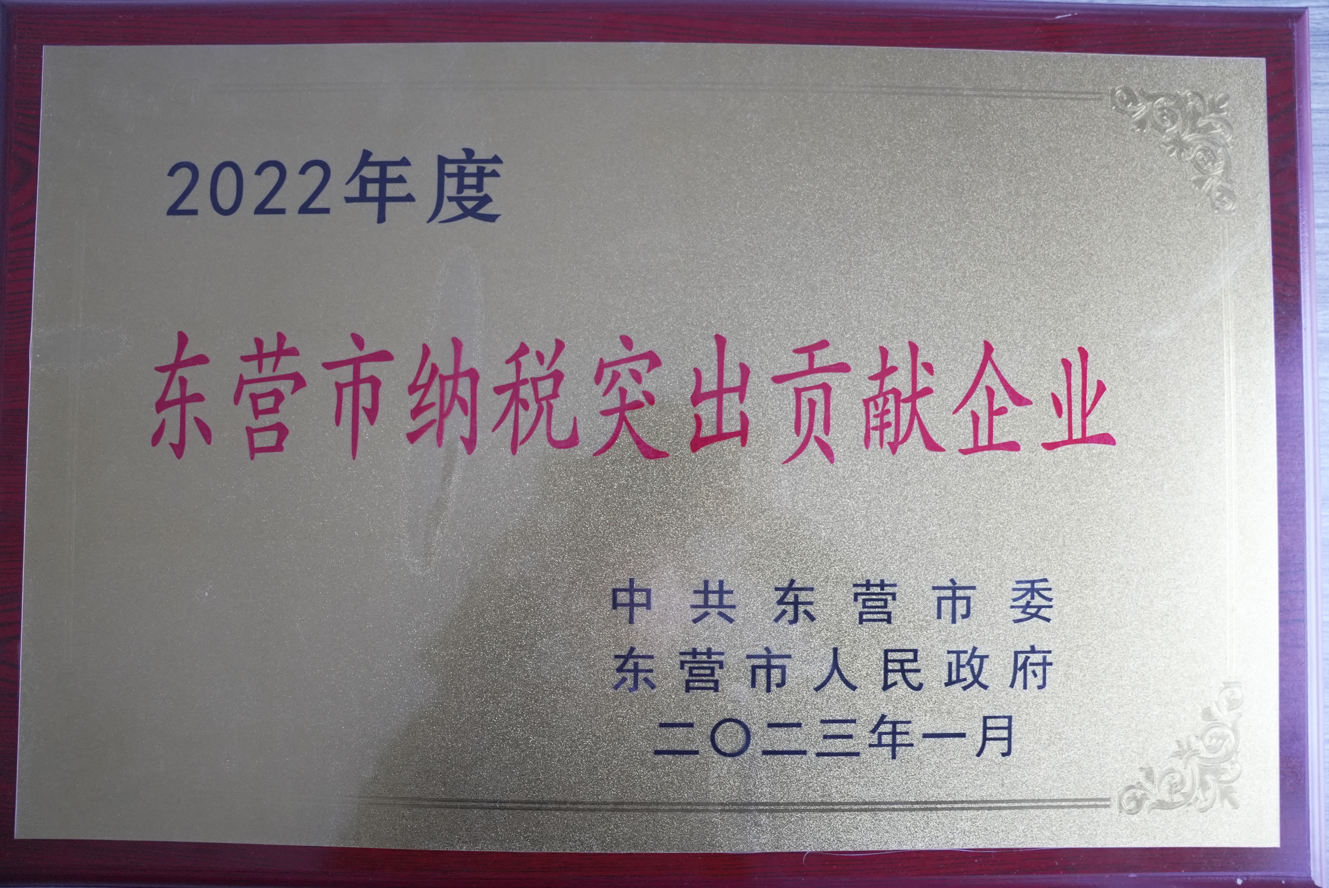 東營市納稅突出貢獻(xiàn)企業(yè)